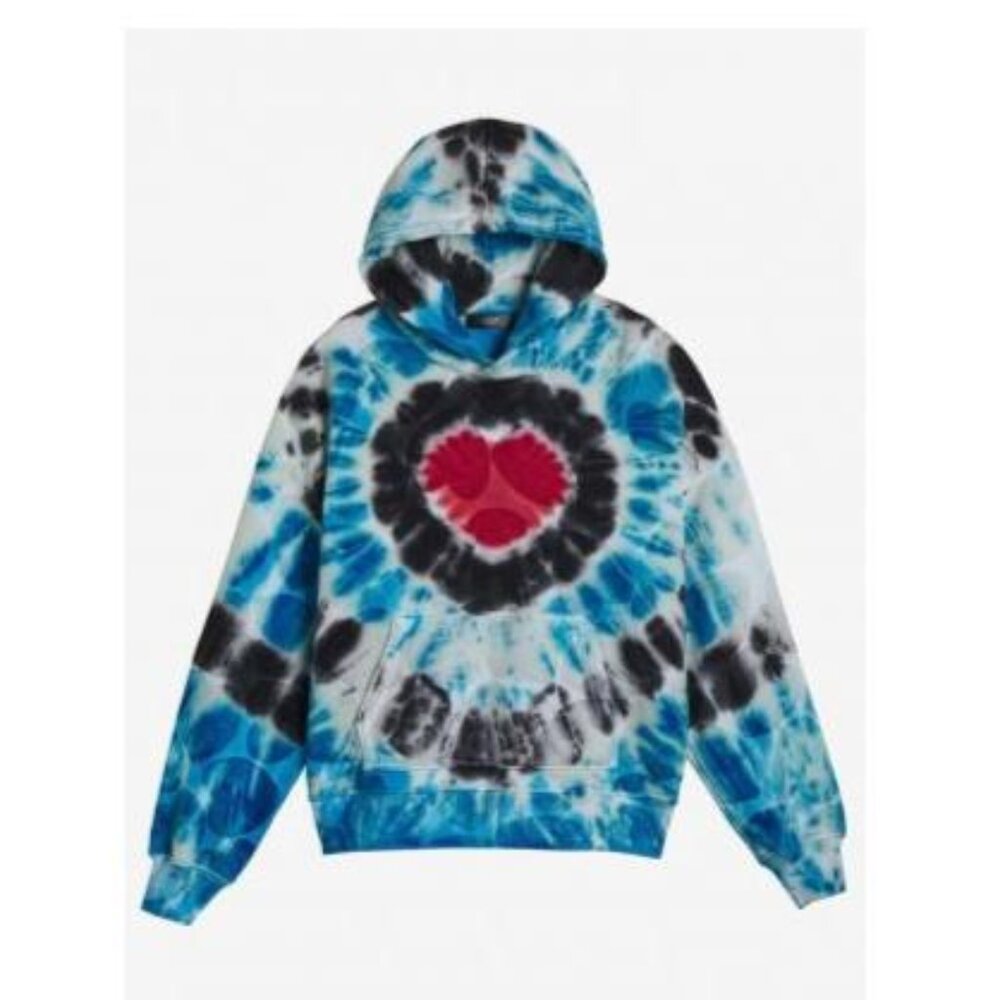 Amiri Tie Dye Hoodie Hearts Tie Dye Oversized Hoodie  Sz: L